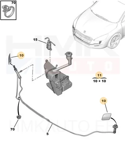 Tulepesuri katete komplekt OEM Peugeot 508 RXH - PSA  1607739380 - OE - 100% Genuine Part