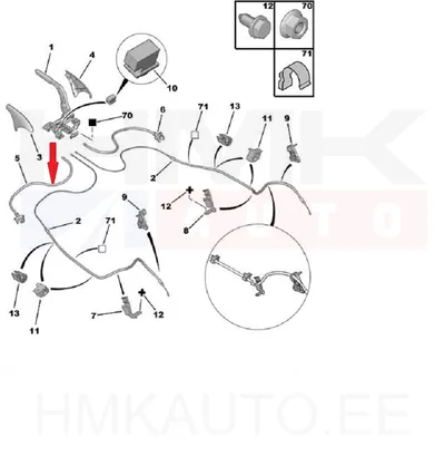 Seisupiduritrossi suunaja vasak OEM Berlingo/Partner 08- - PSA  476966 - OE - 100% Genuine Part