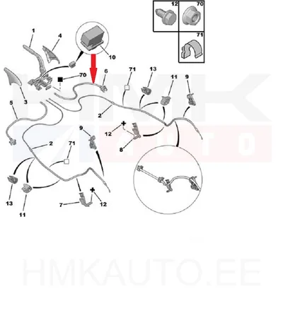 Seisupiduritrossi suunaja parem OEM Berlingo/Partner 08- - PSA  476967 - OE - 100% Genuine Part