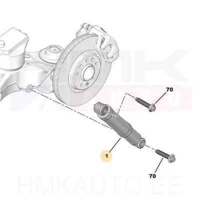 Amortisaator tagumine OEM Jumpy/Expert 2016- - PSA  9816510180 - OE - 100% Genuine Part