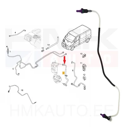 Kütusetoru OEM Renault Trafic 1,9dCi 2004- - REN  8200354077 - OE - 100% Genuine Part