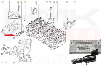 Nukkvõlli reguleerimise solenoidklapp OEM Renault 1,6 16V - REN  23796ED00D - OE - 100% Genuine Part