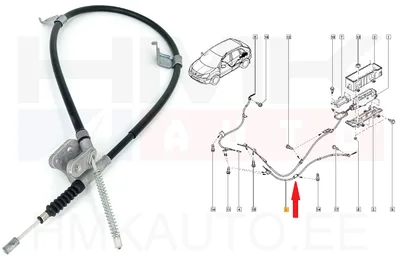 Seisupiduritross tagumine vasak OEM Renault Koleos - REN  36531JY50A - OE - 100% Genuine Part
