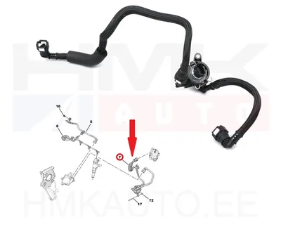 Kütusetoru koos anduriga OEM Citroen/Peugeot 1,6HDI - PSA  9813043380 - OE - 100% Genuine Part