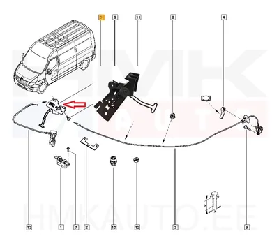Kapoti tuulelukk OEM Renault Master 2014- - REN  656038472R - OE - 100% Genuine Part