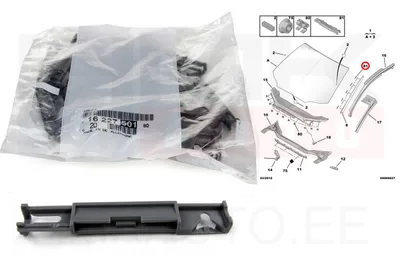Esiklaasi liistu kinnitusklamber OEM Peugeot/Citroen - PSA  1622750180 - OE - 100% Genuine Part