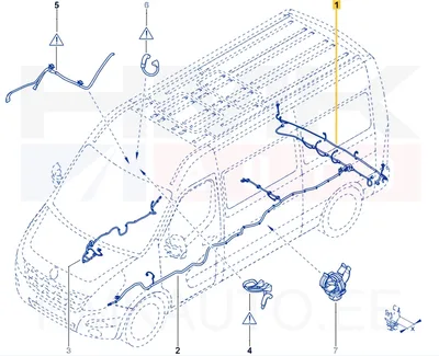 Parkimisandurite juhtmestik tagumine OEM Renault Master 2,3DCI 2019- (RWD+astmelauaga stange)  (2-le andurile) - REN  240154091R - OE - 100% Genuine Part