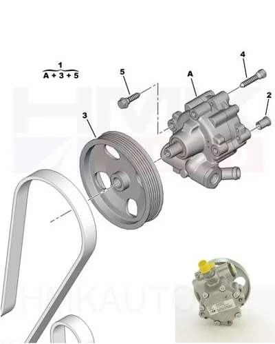 Roolivõimendi pump OEM Jumpy/Expert 1,6HDi Euro5 - PSA  1440121180 - OE - 100% Genuine Part