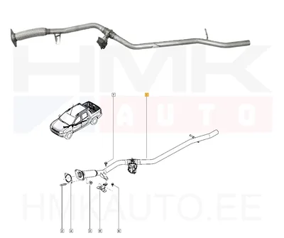 Summuti keskosa koos klapiga OEM Dacia Duster - REN  200105577R - OE - 100% Genuine Part