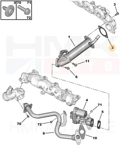 EGR jahuti tihend OEM Jumper/Boxer/Ducato 2,2HDI - PSA  1618R7 - OE - 100% Genuine Part