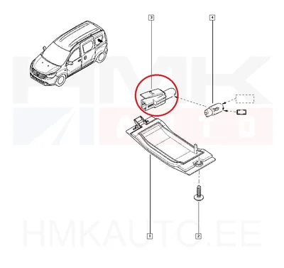 Numbrilaua valgusti pirnipesa OEM Renault/Dacia - REN  8200508260 - OE - 100% Genuine Part