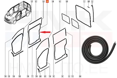 Liugukse tihend parem OEM Renault Trafic 2014- - REN  769231590R - OE - 100% Genuine Part