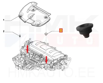 Mootorikatte kinnituspuks OEM Citroen/Peugeot/Fiat 2,0HDI - PSA  0137H8 - OE - 100% Genuine Part