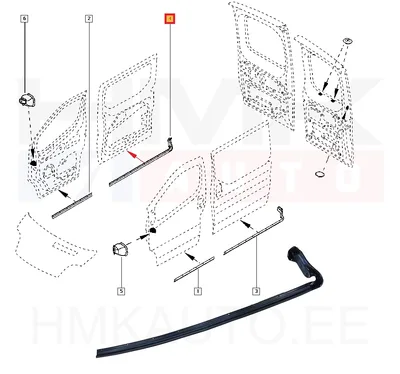Liugukse tihend alumine parem OEM Renault Trafic 2001-14 - REN  7700313629 - OE - 100% Genuine Part