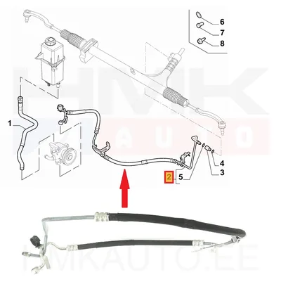 Roolivõimendi survetoru OEM Jumper/Boxer 2018- - PSA  1679938080 - OE - 100% Genuine Part