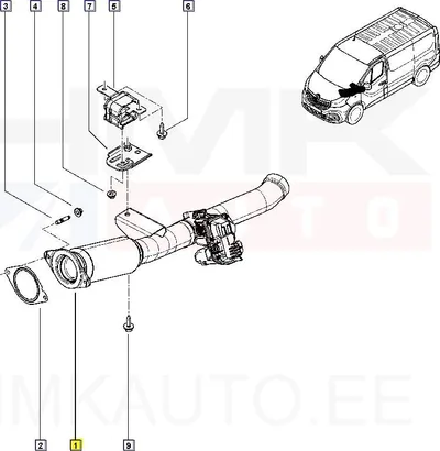 Heitgaaside klapp OEM Renault Trafic 2016- Euro6 - REN  200107800R - OE - 100% Genuine Part