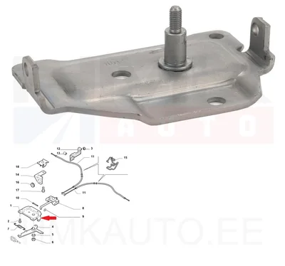 Seisupiduri liigendi kronstein OEM Jumper/Boxer/Ducato 2006- - PSA  476517 - OE - 100% Genuine Part