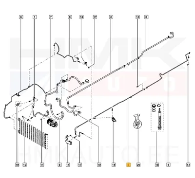A/C toru tagumine, kõrgsurve OEM Renault Trafic III L2 2014- - REN  924619831R - OE - 100% Genuine Part