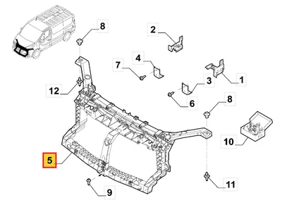 Esipaneel OEM Renault Trafic 2014- - REN  625001299R - OE - 100% Genuine Part