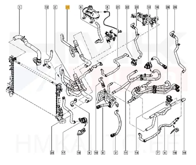 Jahutusvedeliku lõdvik OEM Renault Trafic 1,6dCi - REN  215039361R - OE - 100% Genuine Part