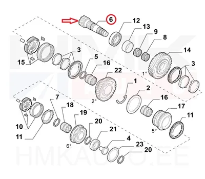 Käigukasti abivõll 18x76 pikk OEM Jumper/Boxer/Ducato 2006-16 3,0HDI - FIAT  55207884 - OE - 100% Genuine Part