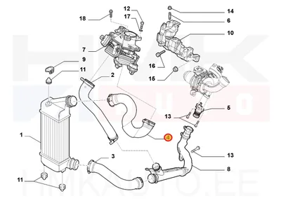 Turbo lõdvik OEM Jumpy/Expert/Scudo 2,0HDI 2011- Euro5 - FIAT  1440201480 - OE - 100% Genuine Part