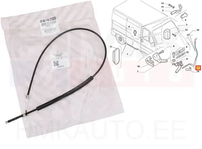 Ukselukusti tross liuguksele OEM Jumper/Boxer/Ducato 2002-06 - FIAT  1334566080 - OE - 100% Genuine Part