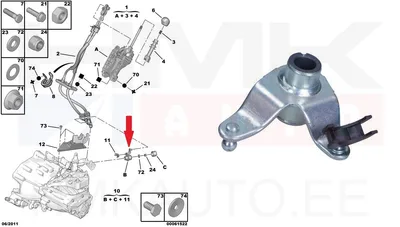Käiguhoovastiku liigend OEM Citroen Jumper/Peugeot Boxer/Fiat Ducato 2006- - PSA  243831 - OE - 100% Genuine Part