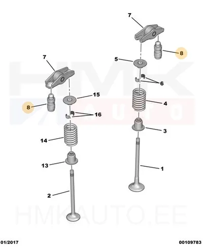 Hüdrotõukur OEM Citroen/Peugeot/Opel 1,5BlueHDi (DV5R) 2018- - PSA  9819917580 - OE - 100% Genuine Part