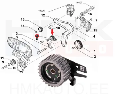 Hammasrihma pingutusrull OEM Fiat Ducato 2,2D 2021- - FIAT  46341602 - OE - 100% Genuine Part