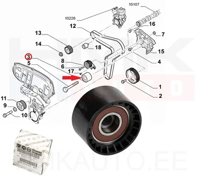 Hammasrihma juhtrull OEM Fiat Ducato 2,2D 2021- - FIAT  46352133 - OE - 100% Genuine Part