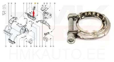 Summuti klamber tihendiga OEM Renault 1,5dCi - REN  208255798R - OE - 100% Genuine Part