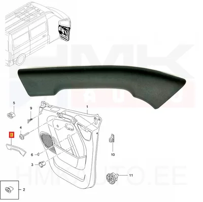 Esiukse käepideme kate sisemine parem OEM Renault Master 2010- - REN  8200730607 - OE - 100% Genuine Part