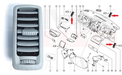 Salongi õhuava rest OEM Renault Trafic II/Opel Vivaro A - REN  7701065003 - OE - 100% Genuine Part