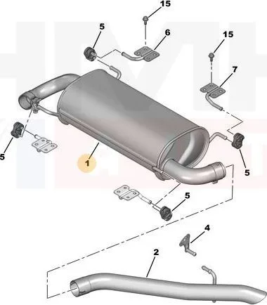 Summuti tagaosa OEM Jumper/Boxer/Ducato 2011- 2,2HDI Euro5 - PSA  1606604880 - OE - 100% Genuine Part