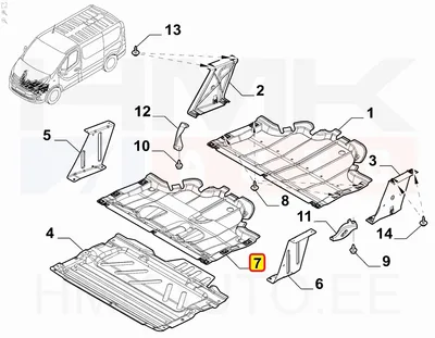 Mootori aluskate OEM Renault Trafic 2014- - REN  758908963R - OE - 100% Genuine Part