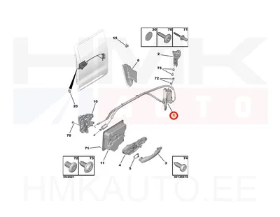 Ukselukusti liuguksele parem(Superlock) OEM Jumpy/Expert 2016-  LWB - PSA  9808417380 - OE - 100% Genuine Part