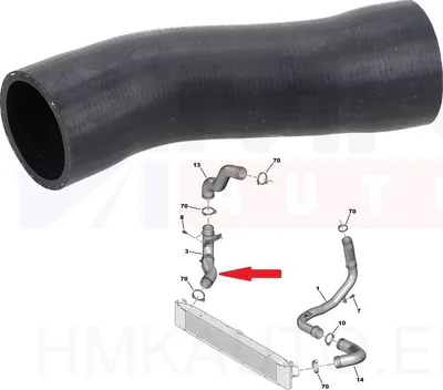 Turbo õhutoru(cooleri poolne osa) Jumper/Boxer/Ducato - 2470084