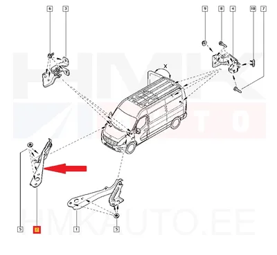 Kapoti hing parem OEM Renault Master 2019- - REN  654006819R - OE - 100% Genuine Part