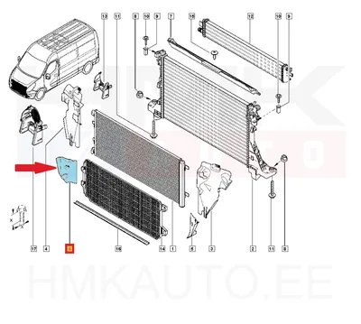 Jahutusradiaatori tuulesuunaja alumine parem OEM Renault Master 2019- - REN  214682234R - OE - 100% Genuine Part