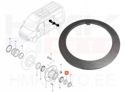 Tagarattalaagri stopperseib OEM Renault Master III  (RWD top.ratas) - REN  402148780R - OE - 100% Genuine Part