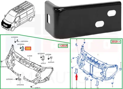 Esipaneeli alumine kinnitus parem OEM Renault Master 2010- - REN  8200657217 - OE - 100% Genuine Part