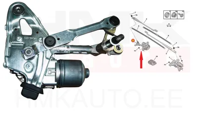 Klaasipühkija mootor parem OEM Peugeot 3008,5008 2008- - PSA  6405PX - OE - 100% Genuine Part