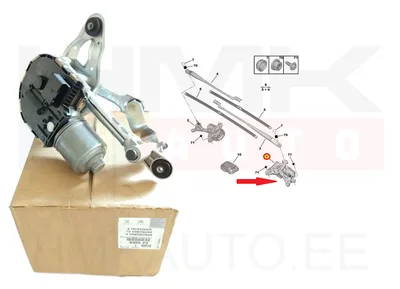 Klaasipühkija mootor vasak OEM Peugeot 3008,5008 08- - PSA  6405PZ - OE - 100% Genuine Part