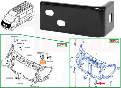 Esipaneeli alumine kinnitus vasak OEM Renault Master 2010- - REN  8200657216 - OE - 100% Genuine Part