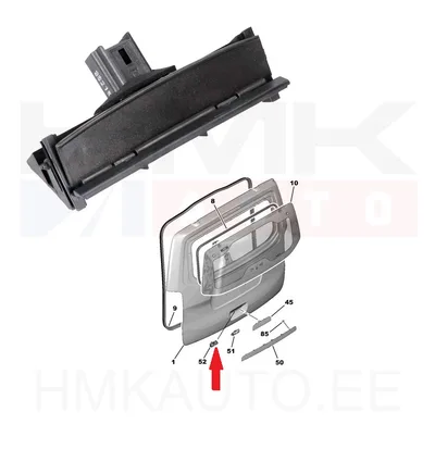 Tagaluugi lüliti OEM Jumpy/Expert/Scudo/Proace 2016-, Partner/Berlingo/2018- - PSA  98114453XT - OE - 100% Genuine Part
