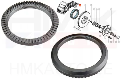 ABS rõngas rattarummule esi OEM Renault Master/Mascott 98-07 RWD - REN  5010439871 - OE - 100% Genuine Part
