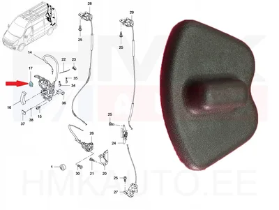 Ukselukusti nupp liug-/ tagauksele OEM Master/Movano/NV400 - REN  8200766682 - OE - 100% Genuine Part