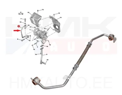 Turbo õlitustoru OEM Citroen/Peugeot 1,2THP - PSA  9801832780 - OE - 100% Genuine Part