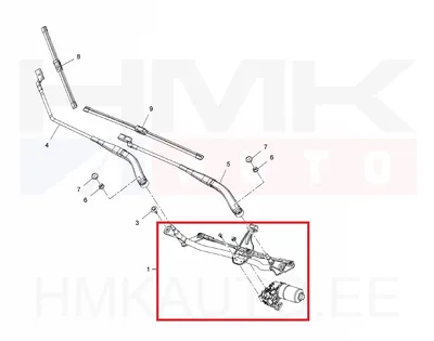 Klaasipühkijate hoovastik koos mootoriga OEM Renault Trafic III -2020 - REN  288004907R - OE - 100% Genuine Part